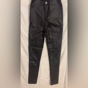 Almost famous faux leather pants, black size 1